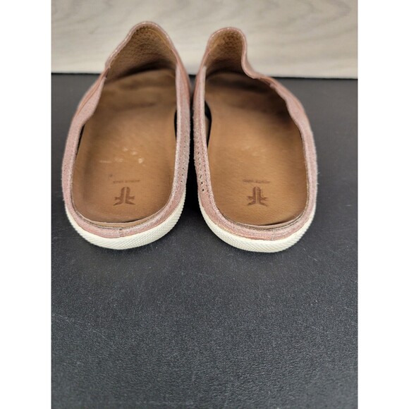 Frye Women's SZ 8.5 Mule Slide Flat Shoes Woven Leather Pink Slip On - Picture 5 of 7
